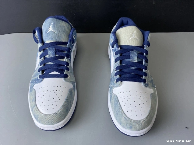 Washed Low 1 Air Jordan Denim CZ8455-100 0722